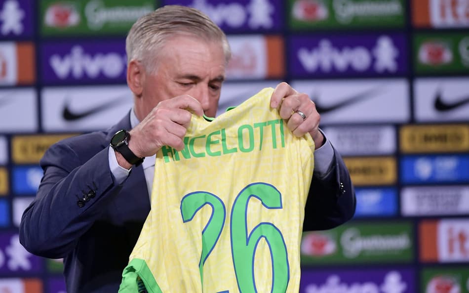 Ancelotti quer Seleção Brasileira jogando como Real Madrid: ‘Chego para ser campeão’