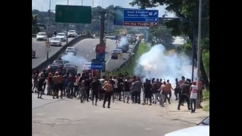 Conflito de organizadas do Botafogo e Flamengo em São Gonçalo deixa um homem baleado