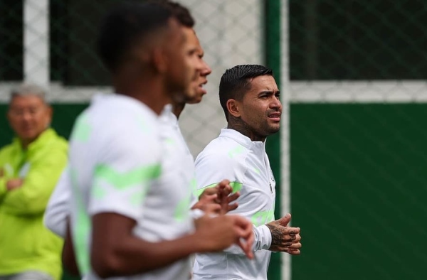 Dudu volta a treinar no campo, mas deve seguir como desfalque no Palmeiras
