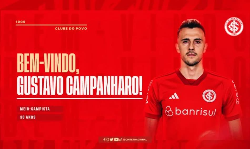Gustavo Campanharo é anunciado pelo Internacional