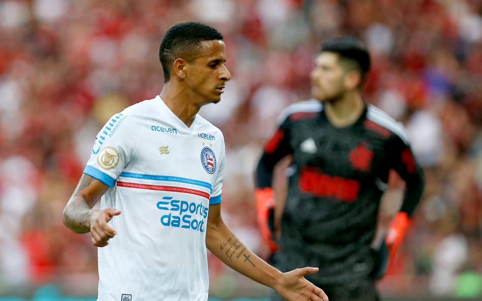 Juba lamenta derrota do Bahia para o Flamengo e justifica gol perdido: ‘Não estava na perna boa’