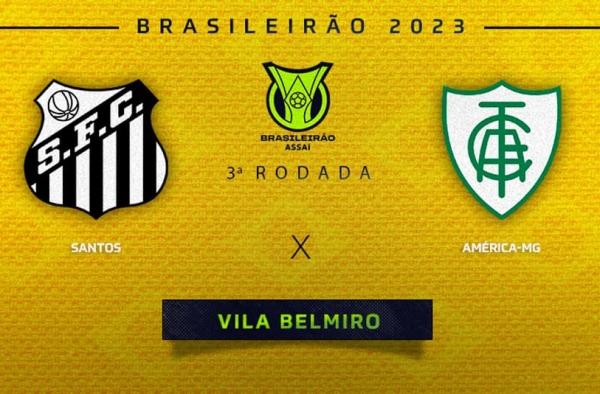 Santos x América-MG: onde assistir, escalações e desfalques do jogo pelo Brasileirão