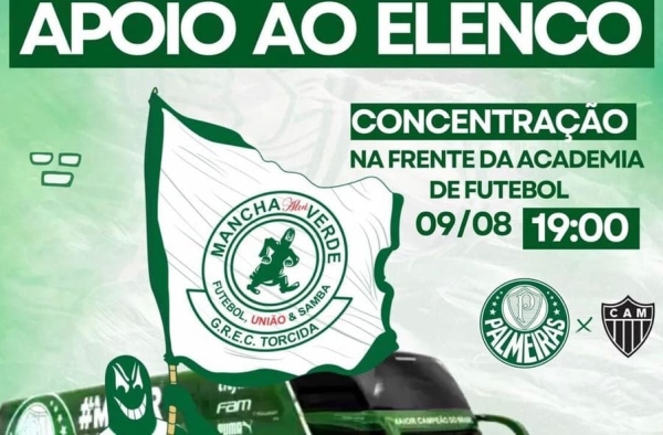 Torcida do Palmeiras prepara corredor alviverde para decisão contra o Galo