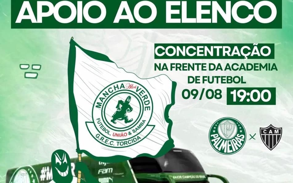 Torcida do Palmeiras prepara corredor alviverde para decisão contra o Galo