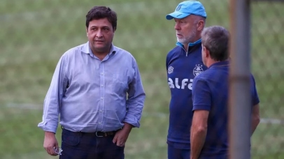 Após eliminação, presidente do Grêmio diz estar ‘contente’ com trabalho de Mano e Felipão
