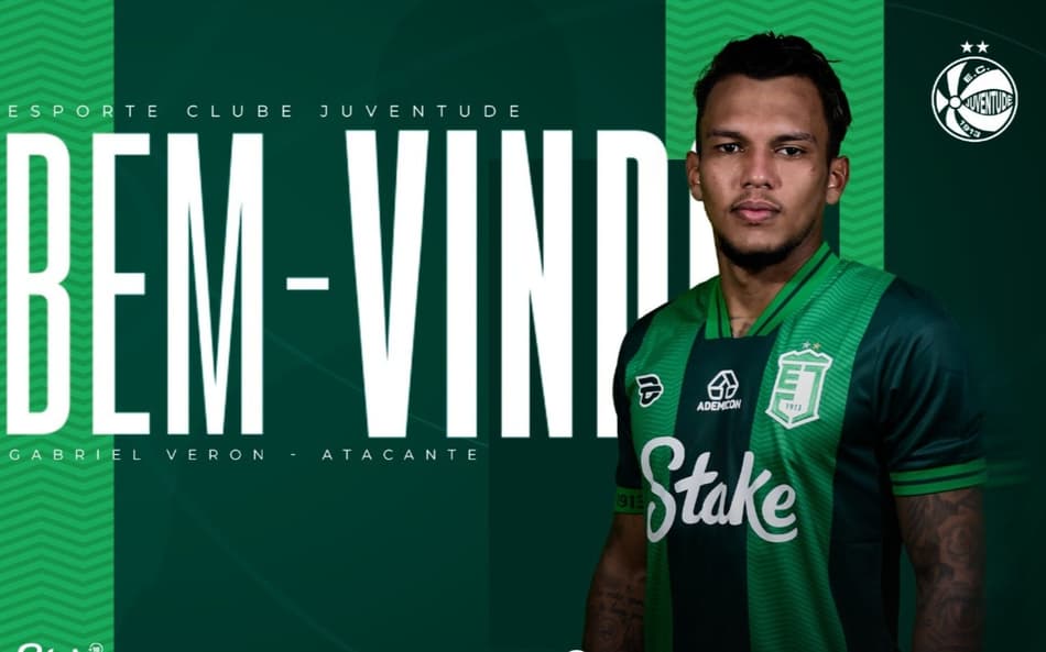 Juventude anuncia chegada de Gabriel Veron, ex-Palmeiras, Santos e Cruzeiro